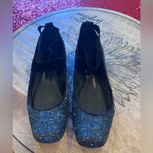 Jessica Simpson midnight blue sequin ballet flats 8